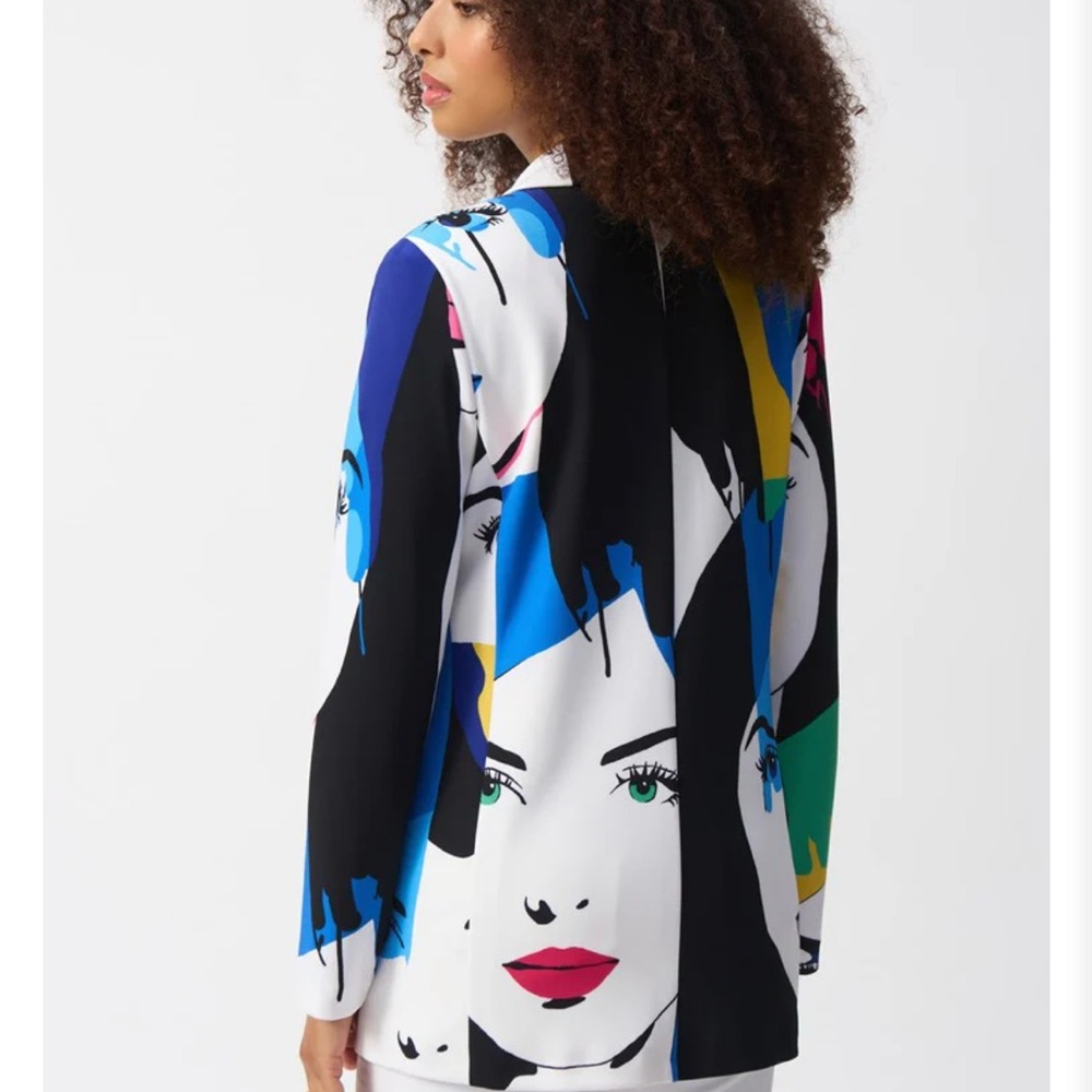 Joseph Ribkoff Multicolor Abstract Blazer - Picture 2 of 7